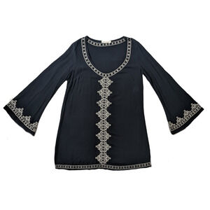 Lovestitch Bell-sleeve Embroidered Dress